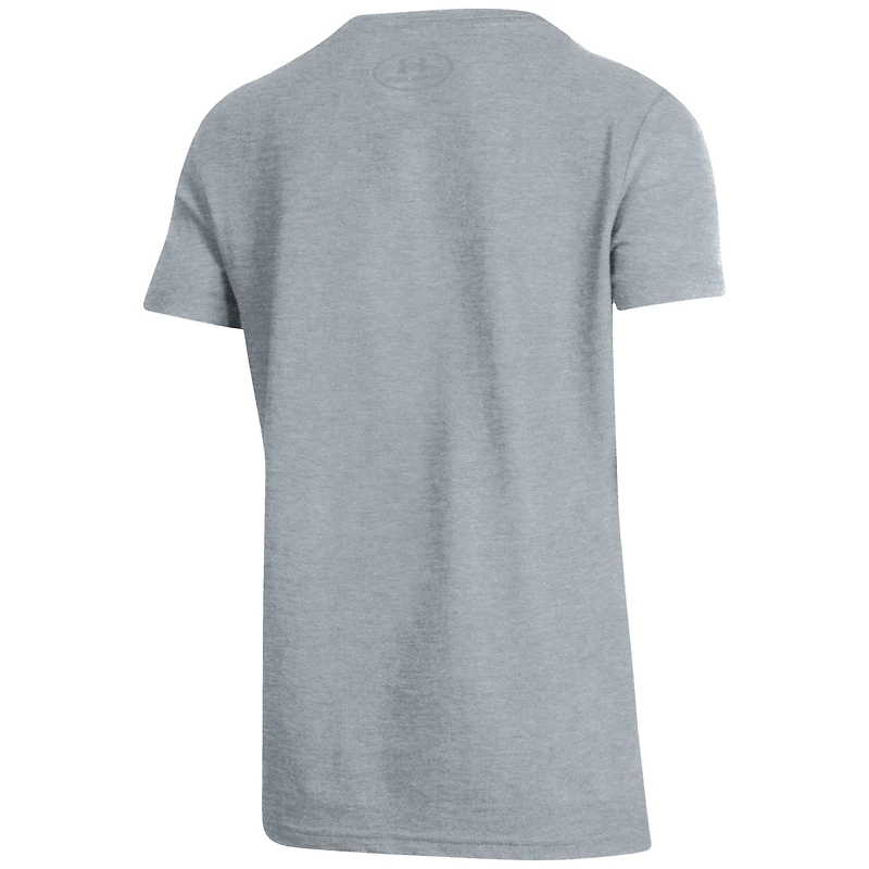 T-shirt gris Under Armour pour jeunes Gamecocks de Caroline du Sud, tournoi basketball féminin NCAA 2025, Final Four March Madness, vestiaire