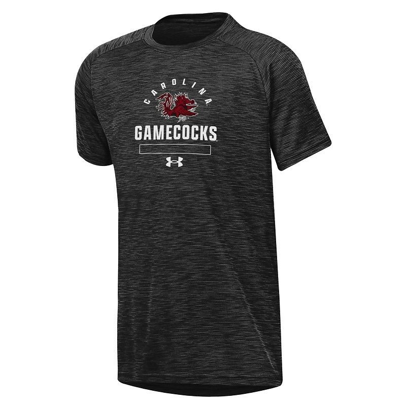 T-shirt technique ultra-doux pour jeunes Under Armour Heather Black South Carolina Gamecocks