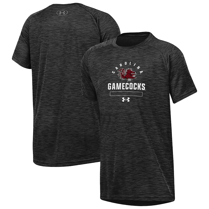 T-shirt technique ultra-doux pour jeunes Under Armour Heather Black South Carolina Gamecocks