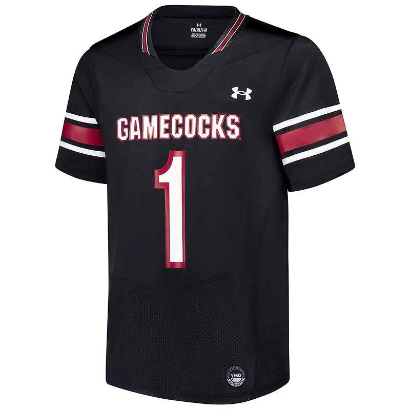 Maillot de football réplique pour jeunes Under Armour #1 noir des Gamecocks Caroline du Sud