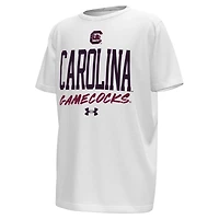 T-shirt Gamecocks de Caroline du Sud pour jeunes Under Armour blanc/grenat