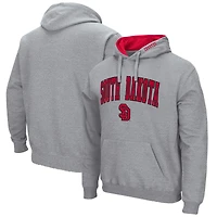 Sweat à capuche Colosseum gris chiné pour homme, South Dakota Coyotes Arch & Logo 3.0