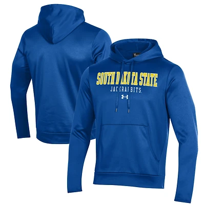Men's Under Armour Blue South Dakota State Jackrabbits Fleece Pullover Hoodie