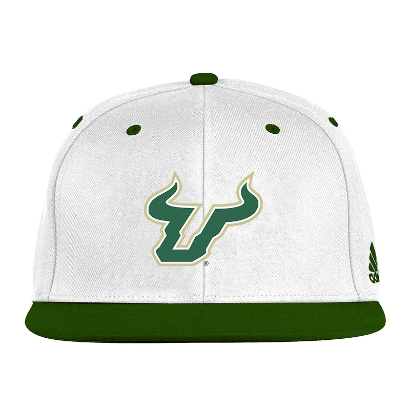 Casquette ajustée adidas South Florida Bulls On-Field pour homme blanche/verte