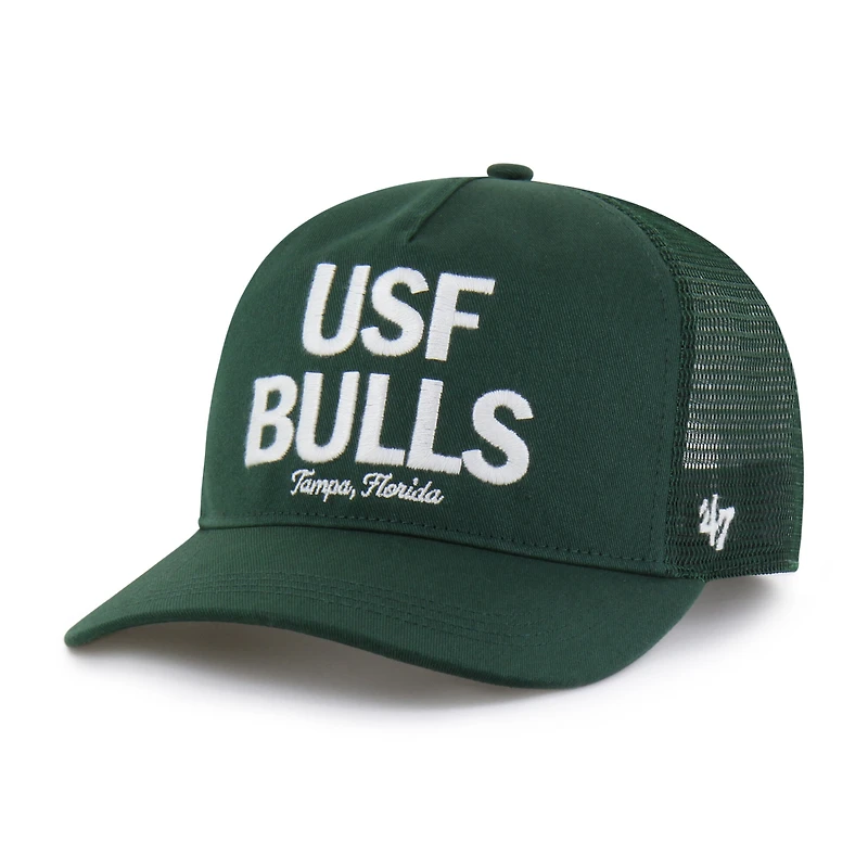 Casquette trucker ajustable South Florida Bulls verte '47 pour homme