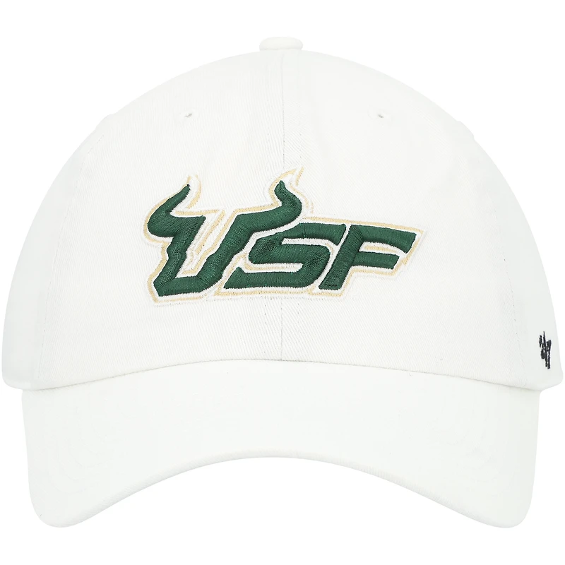Men's '47 White South Florida Bulls Clean Up Adjustable Hat