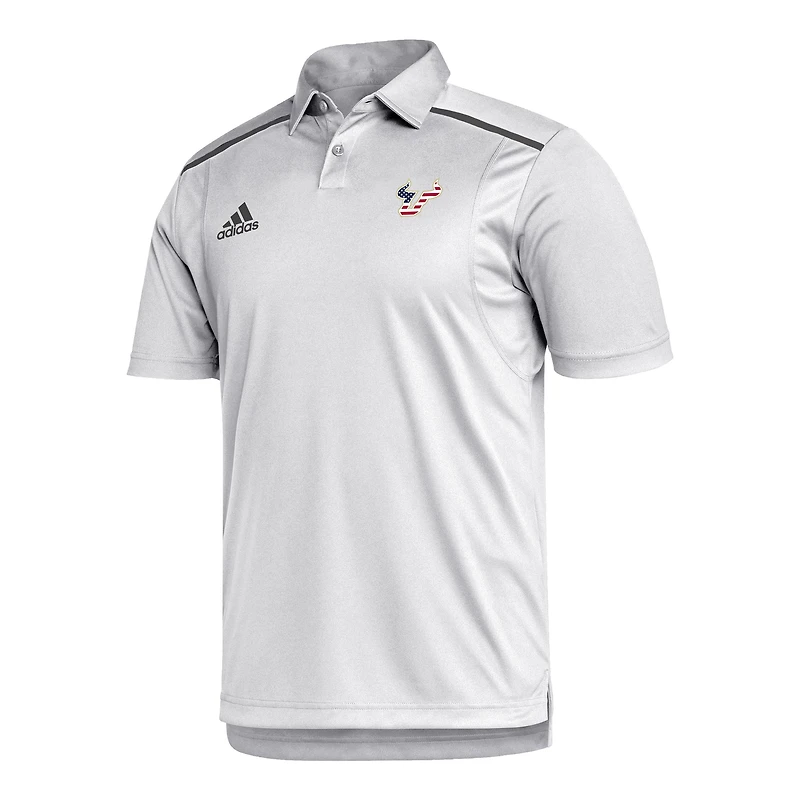 Men's adidas White South Florida Bulls Stars & Stripes Classic AEROREADY Polo