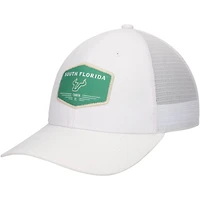 Casquette réglable Ahead White South Florida Bulls Brant Trucker pour hommes