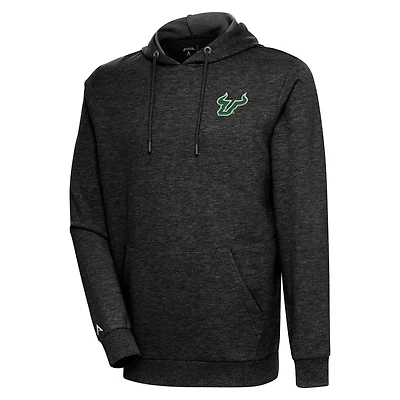 Sweat à capuche Action Antigua Heather Black pour homme des South Florida Bulls