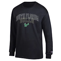 T-shirt à manches longues Champion Black South Florida Bulls pour homme