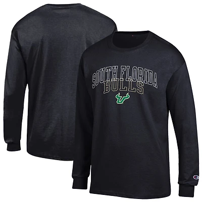 Men's Champion  Black South Florida Bulls Team Long-Sleeve T-Shirt