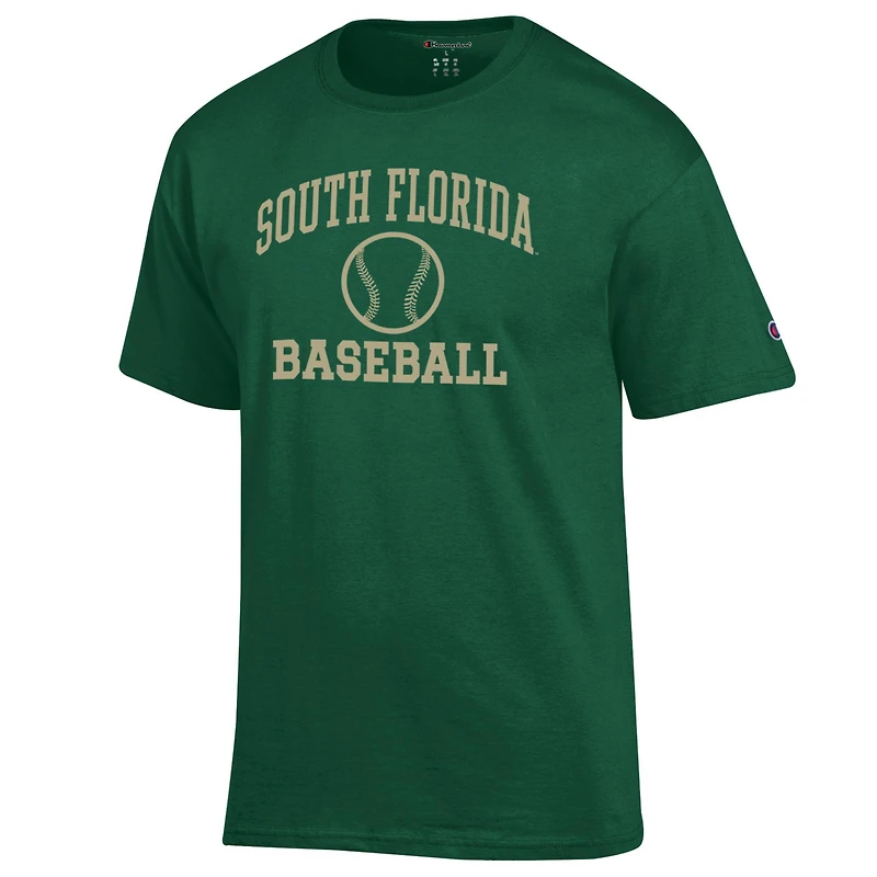 T-shirt de baseball vert Champion Icon pour homme des South Florida Bulls