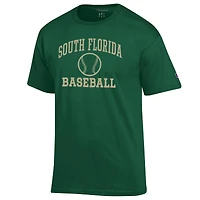 T-shirt de baseball vert Champion Icon pour homme des South Florida Bulls