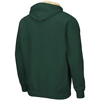 Sweat à capuche entièrement zippé Colosseum Green South Florida Bulls Arch & Logo pour homme