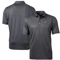 Men's Cutter & Buck Black South Florida Bulls Pike Banner Print Polo