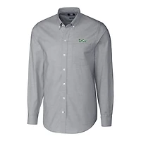 Men's Cutter & Buck Charcoal South Florida Bulls Stretch Oxford Big Tall Long Sleeve Button-Down Shirt