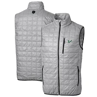 Gilet matelassé Rainier PrimaLoft Eco à fermeture éclair intégrale pour homme, gris, des South Florida Bulls, de taille grande et