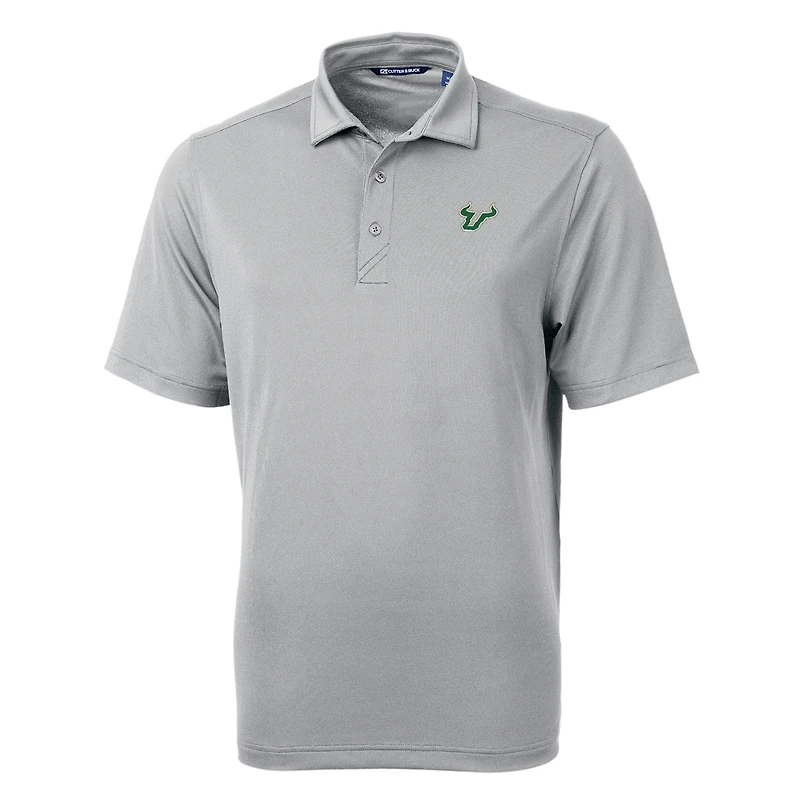 Polo Virtue Eco Pique recyclé gris Cutter & Buck pour homme, grandes tailles, des South Florida Bulls