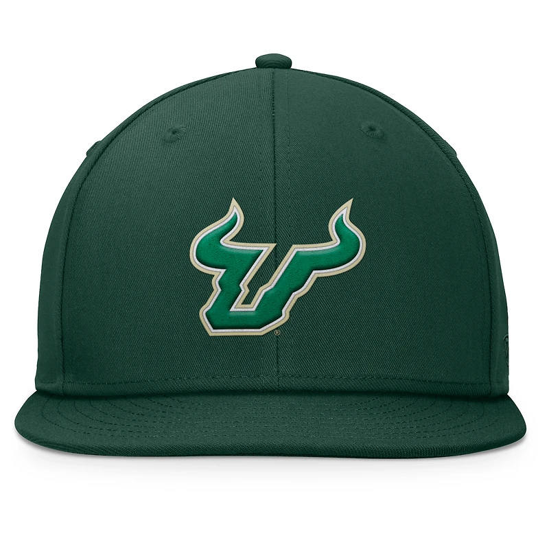 Casquette Snapback fondamentale Top of the World verte des Bulls de Floride du Sud pour hommes