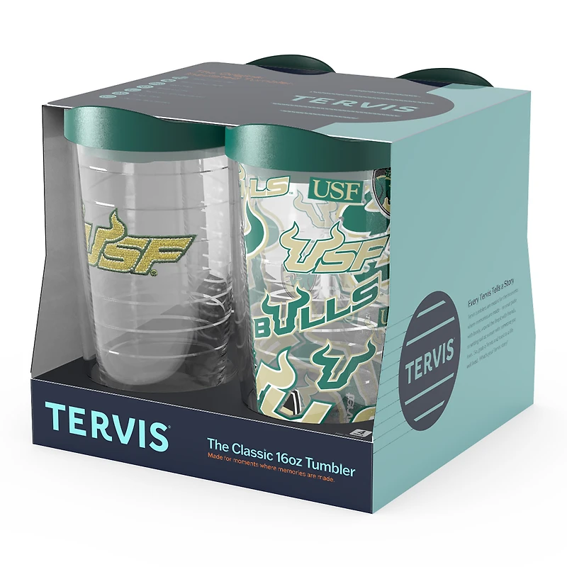 Tervis South Florida Bulls Pack de quatre 16oz. Ensemble de gobelets classiques