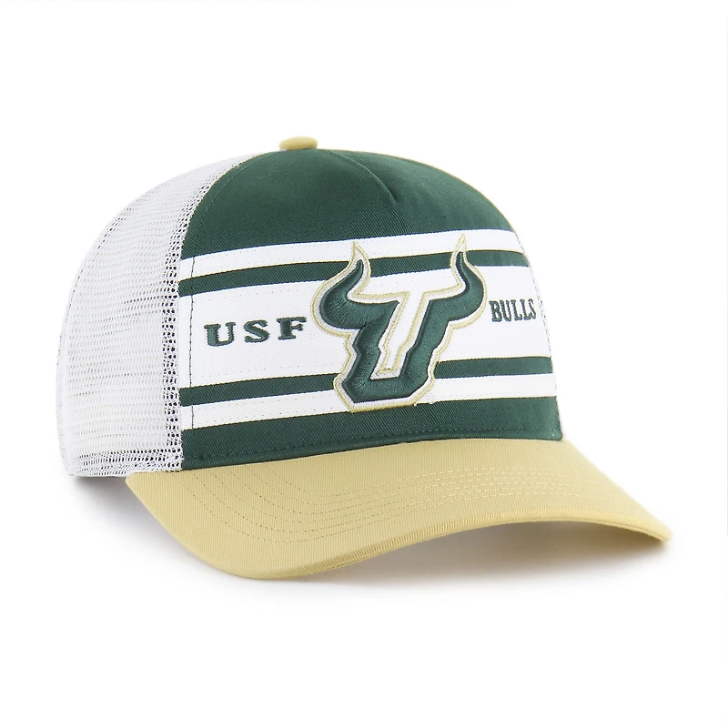 Youth '47 Green/Gold South Florida Bulls Super Stripe Hitch Adjustable Trucker Hat