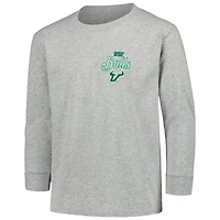 T-shirt gris à manches longues avec script rétro des Bulls de Floride du Sud pour jeunes