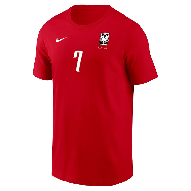 Youth Nike Son Heung-Min Red South Korea National Team Name & Number T-Shirt