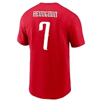 Youth Nike Son Heung-Min Red South Korea National Team  Name & Number T-Shirt