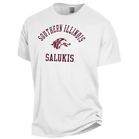 Men's ComfortWash White Southern Illinois Salukis Arch Logo Garment Dyed T-Shirt