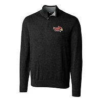 Veste demi-zip noire pour homme, modèle Lakemont, coupe-vent et buck, motif Salukis du sud de l'Illinois, grande taille