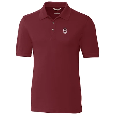 Men's Cutter & Buck Maroon Southern Illinois Salukis Big Tall College Vault Advantage DryTec Tri-Blend Polo