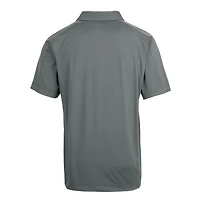 Men's Cutter & Buck Steel Southern Illinois Salukis Team Logo Big Tall Prospect Textured Stretch Polo
