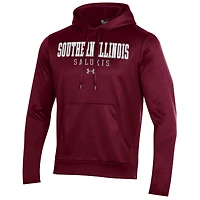 Sweat à capuche en polaire Performance Under Armour pour homme, couleur marron, avec inscription « Southern Illinois Salukis »