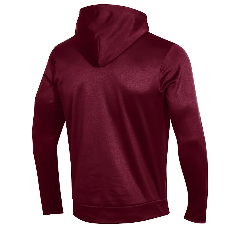 Sweat à capuche en polaire Performance Under Armour pour homme, couleur marron, avec inscription « Southern Illinois Salukis »