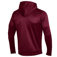 Sweat à capuche en polaire Performance Under Armour pour homme, couleur marron, avec inscription « Southern Illinois Salukis »