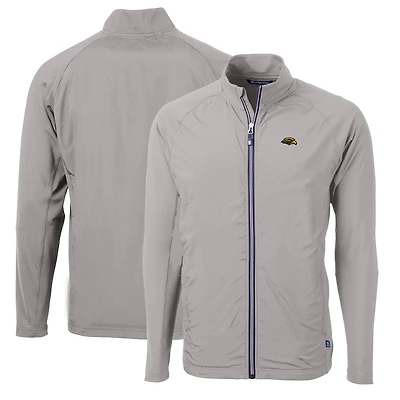 Men's Cutter & Buck Gray Southern Miss Golden Eagles Big Tall Adapt Eco Knit Hybrid Recycled Full-Zip Jacket