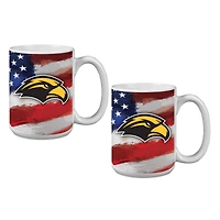 Ensemble de deux tasses américaines de 44 cl (15 oz) aux couleurs des Golden Eagles de Southern Miss