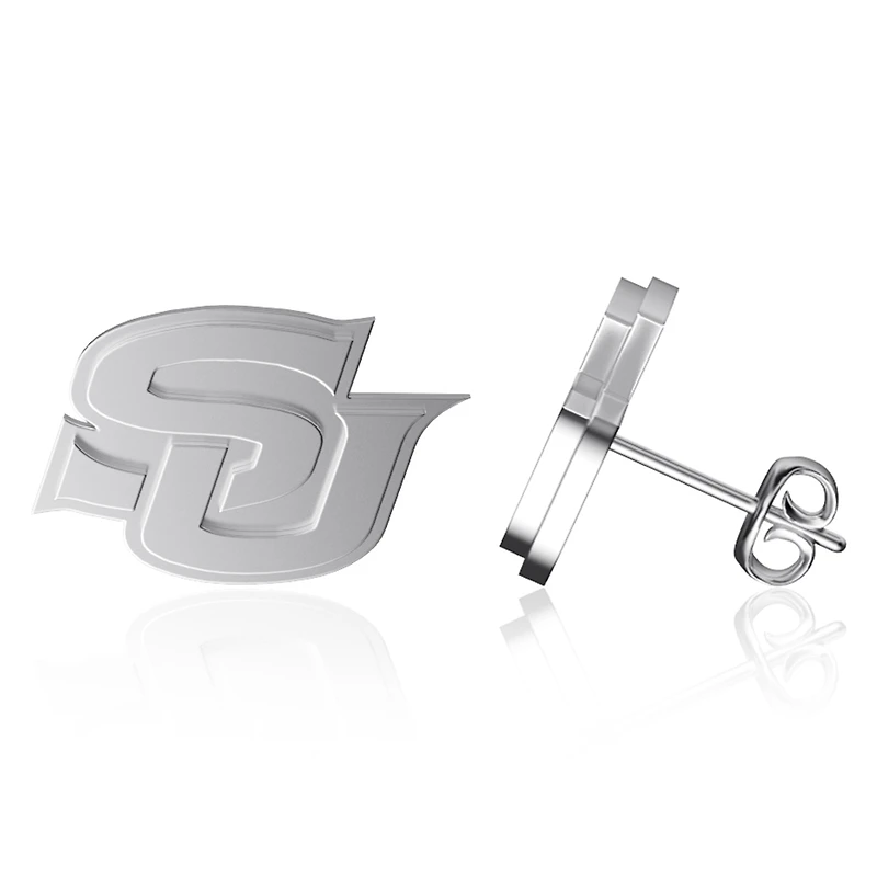 Dayna Designs Boucles d'oreilles en argent avec logo de l'équipe des Jaguars de l'Université du Sud