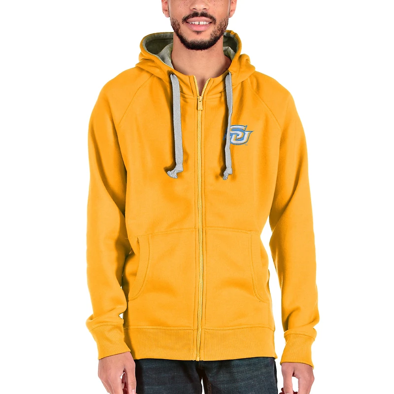 Sweat à capuche zippé Victory pour homme des Jaguars de l'Université Southern d'Antigua Gold