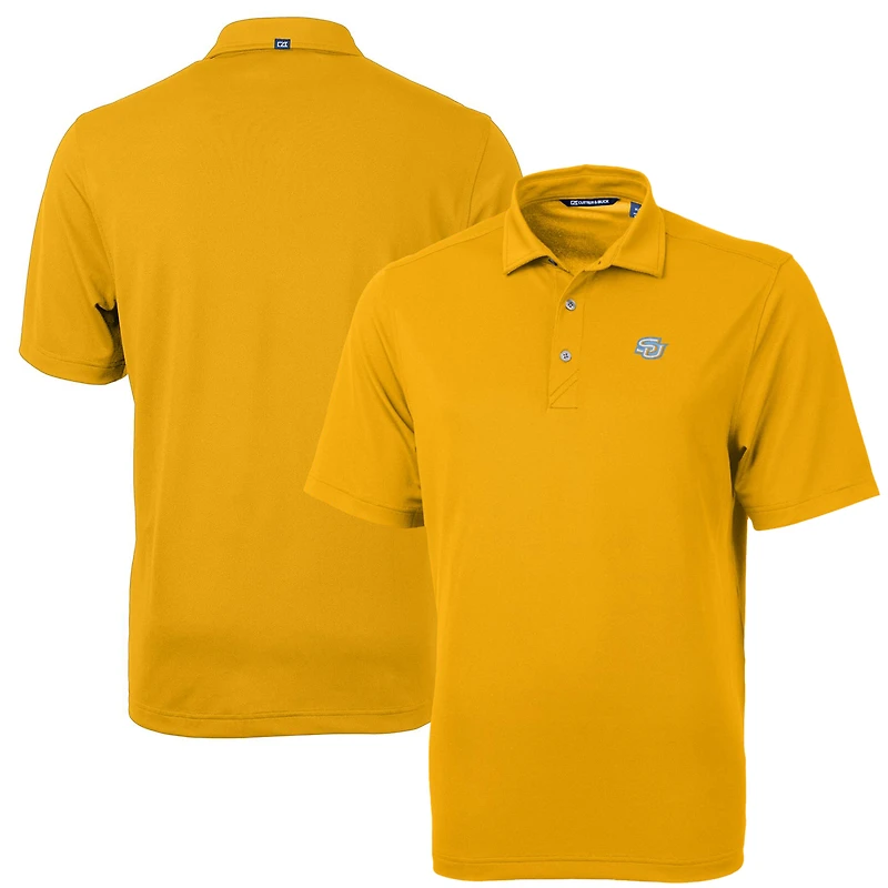 Polo en piqué écologique recyclé pour homme, couleur or, Cutter & Buck, Jaguars de l'Université du Sud, Virtue