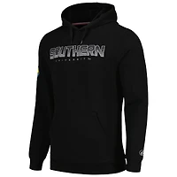 Sweat à capuche noir FISLL Southern University Jaguars Puff Print Sliced ​​pour hommes