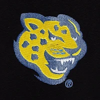 Sweat à capuche noir FISLL Southern University Jaguars Puff Print Sliced ​​pour hommes