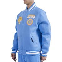 Men's Pro Standard Light Blue Southern University Jaguars Crest Wool Full-Zip Jacket