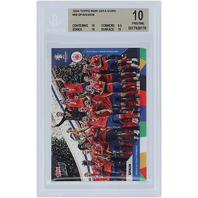 L'équipe nationale espagnole 2024 Topps est désormais vainqueur de l'UEFA Euro 2024 14.07.24 #59 BGS Carte authentifiée 10 - Sous-catégories 10, 9,5, 10, 10