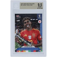 Lamine Yamal Équipe nationale d'Espagne 2024 Topps maintenant Jeune joueur du tournoi de l'UEFA Euro 2024 14.07.24 #62 BGS Carte authentifiée 9.5