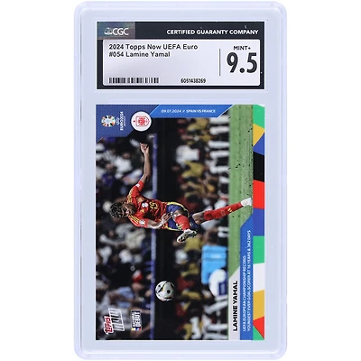 Lamine Yamal, Équipe nationale d'Espagne 2024, Topps est désormais le plus jeune buteur de l'histoire de l'UEFA Euro à 16 ans et 362 jours #54 CGC Carte authentifiée 9.5