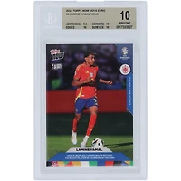 Lamine Yamal Spain National Team 2024 Topps Now UEFA Euro Youngest Player in Tournament History #5 BGS Authenticated 10 Rookie Card - 9.5,10,10,10 Subgrades