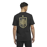 Men's adidas Black Spain National Team 2026 Away Jersey Hook T-Shirt