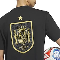 Men's adidas Black Spain National Team 2026 Away Jersey Hook T-Shirt