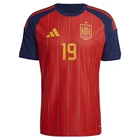 Maillot domicile authentique adidas Lamine Yamal rouge de l'équipe nationale espagnole 2026 pour homme